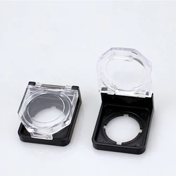 Round Button Switch Protective Cover Guard Spring Hinged Case Cover Protector, Safety, Black Clear, Hole Diameter 22 mm