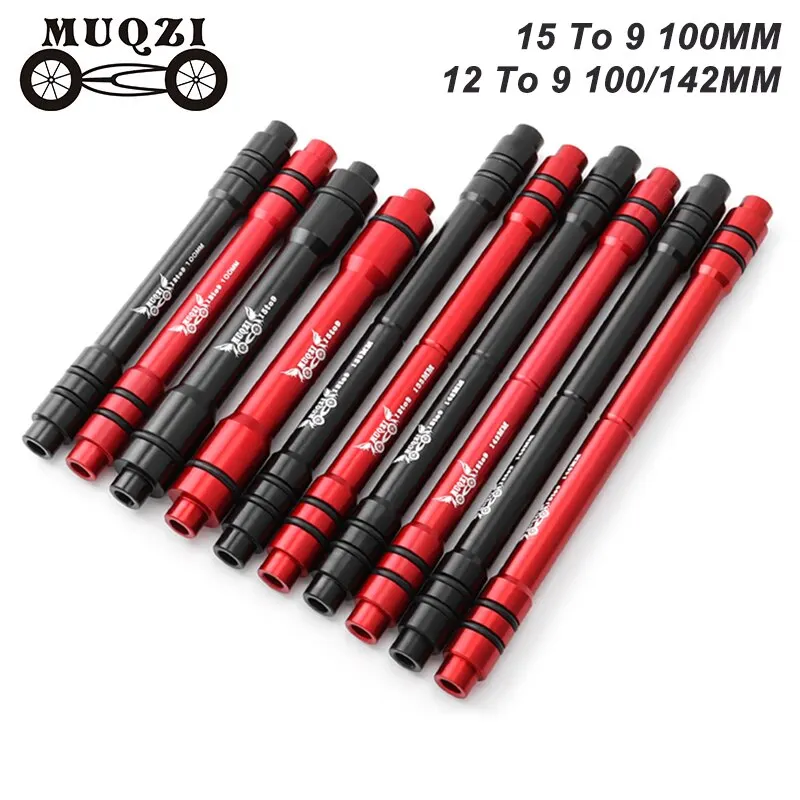 15 To 9 100mm MUQZI Thru Axle Adapter 12 to 9mm 100/142mm Thru Axle To Quick Release For MTB Road Bike Wheel Bicycle Accessories