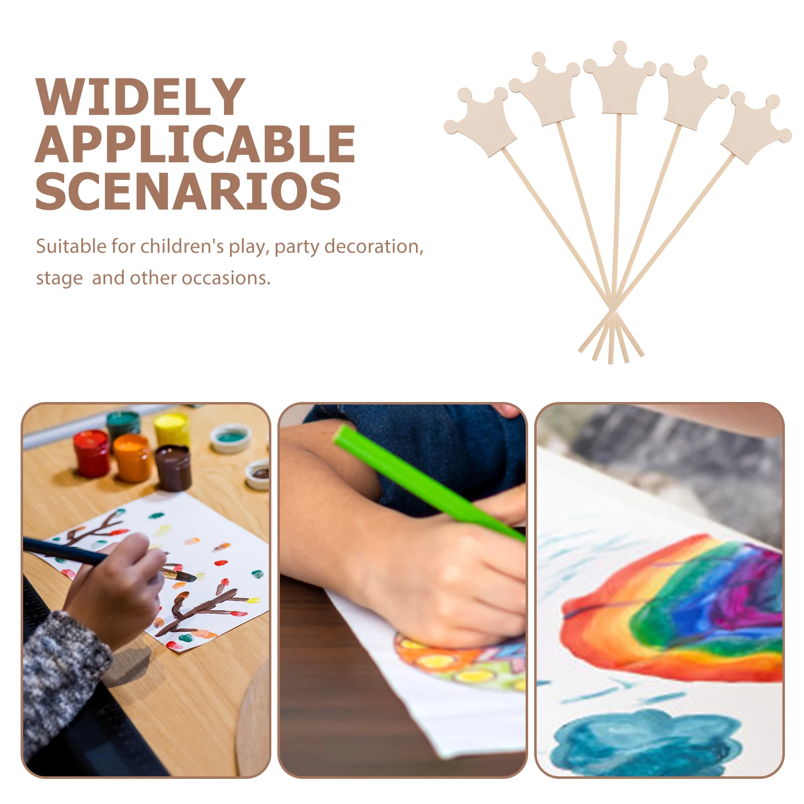 10 قطعة عصا الجنية الخشبية لتقوم بها بنفسك عدة الحرفية لم تنته الأميرة العصي حفلة عيد ميلاد الحسنات معالج الصولجانات للأطفال لتقوم بها بنفسك عدة الحرفية