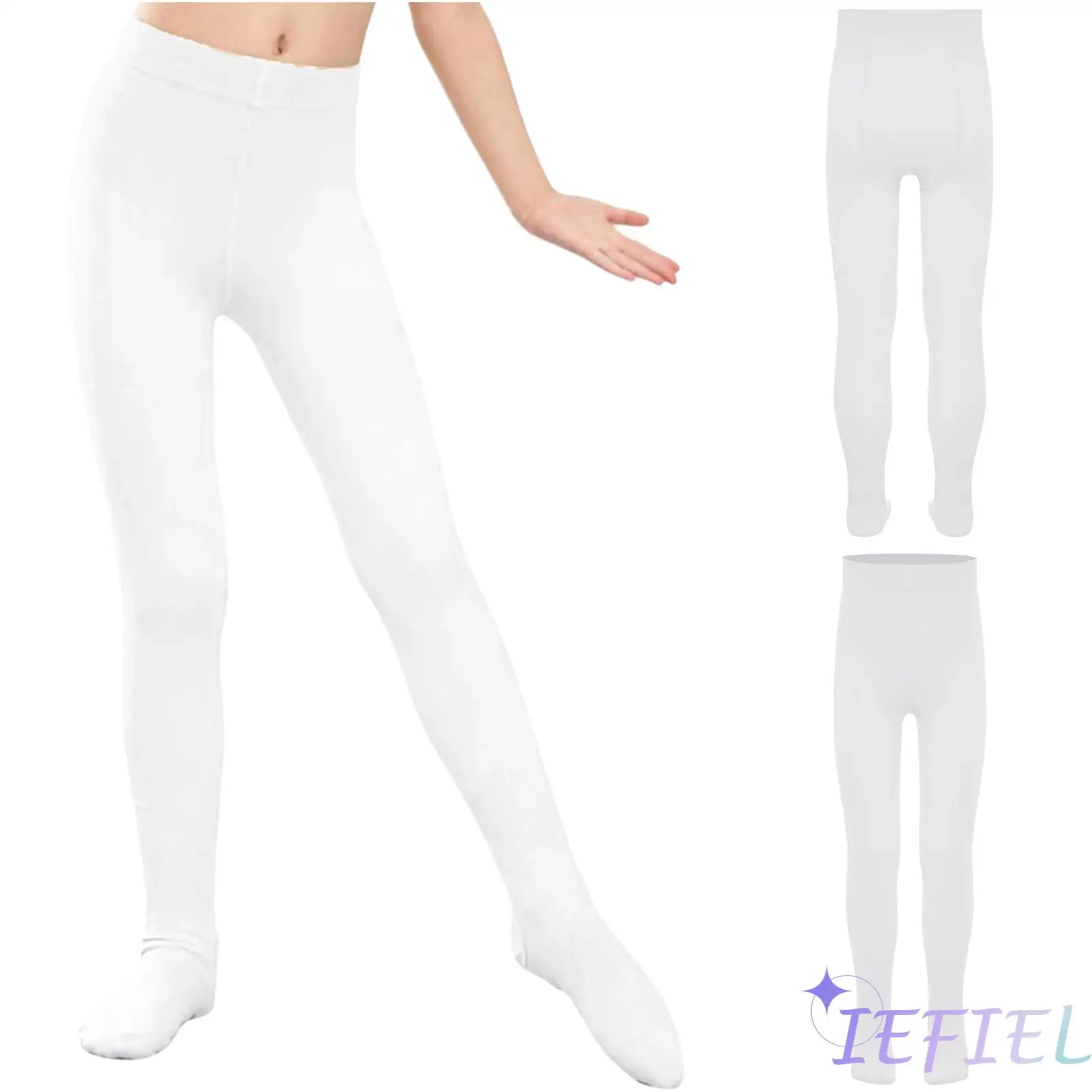

Child Gymnastic Dance Tights Girl Lightweight Stretchy Footed Pantyhose Elastic Waistband Legging for Ballet Skating Accessories