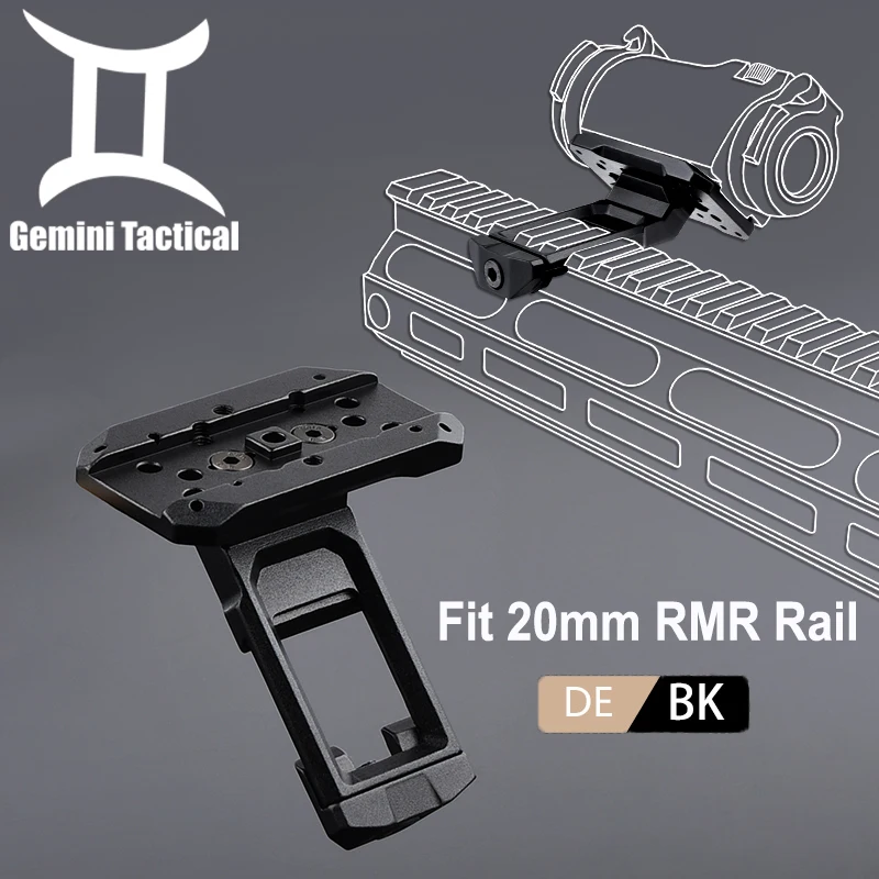 Tactical WADSN Metal Side Mount SI 45°Offset Optics Mounting Base T001T002 Red Dot Holographic Bracket RMR Hunting Accessories