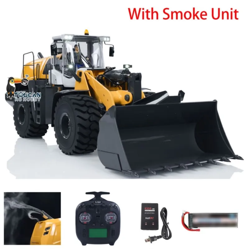 RTR 1/14 Upgraded XDRC 580 Loader RC Hydraulic Metal 4-way Reversing Valve ST8 Engineering Vehicles with Lights Sound Smoke
