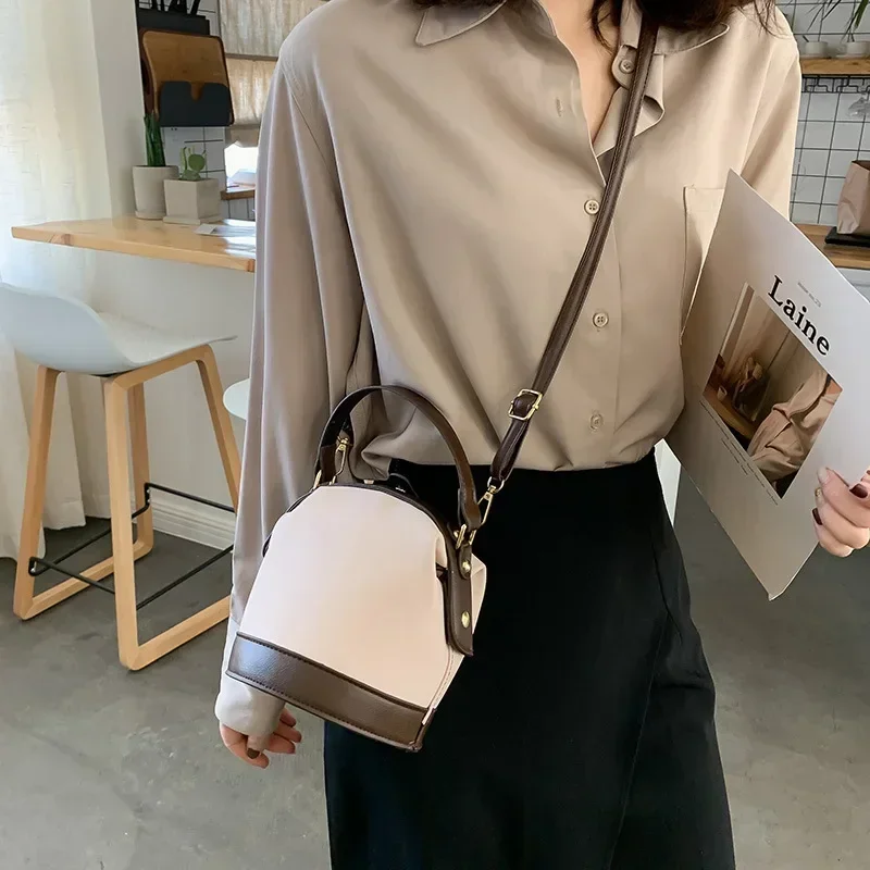 Elegant Nubuck PU Leather Women Crossbody Bucket Bag Cute Girls Small Tote Bags Casual Female Shoulder Bag Handbags and Purses