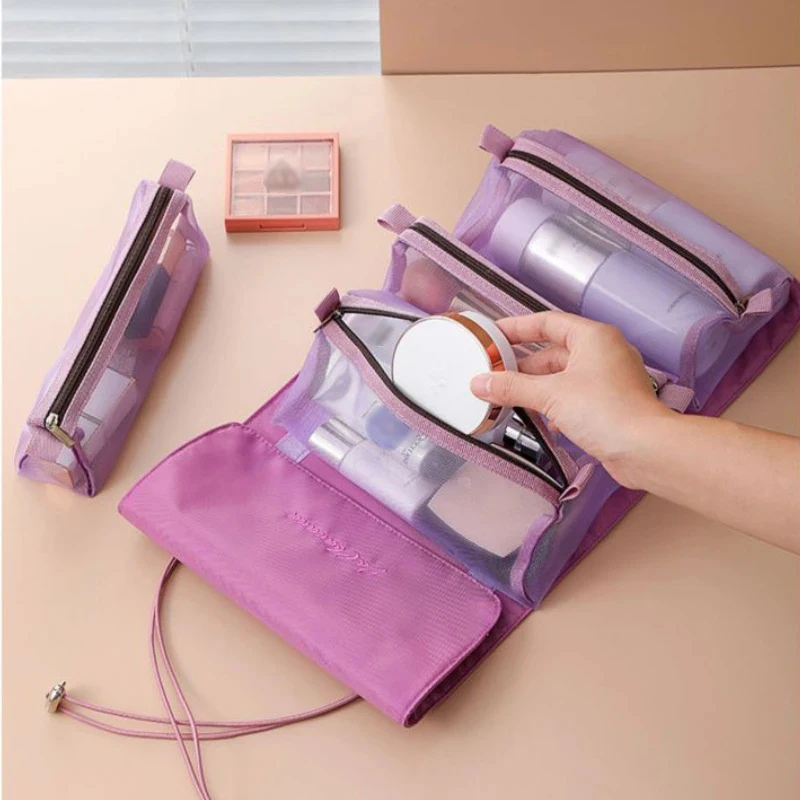 Women\'s makeup bag can be split 4-in-1 multi-functional simple travel portable travel cosmetics storage toiletry bag wholesale