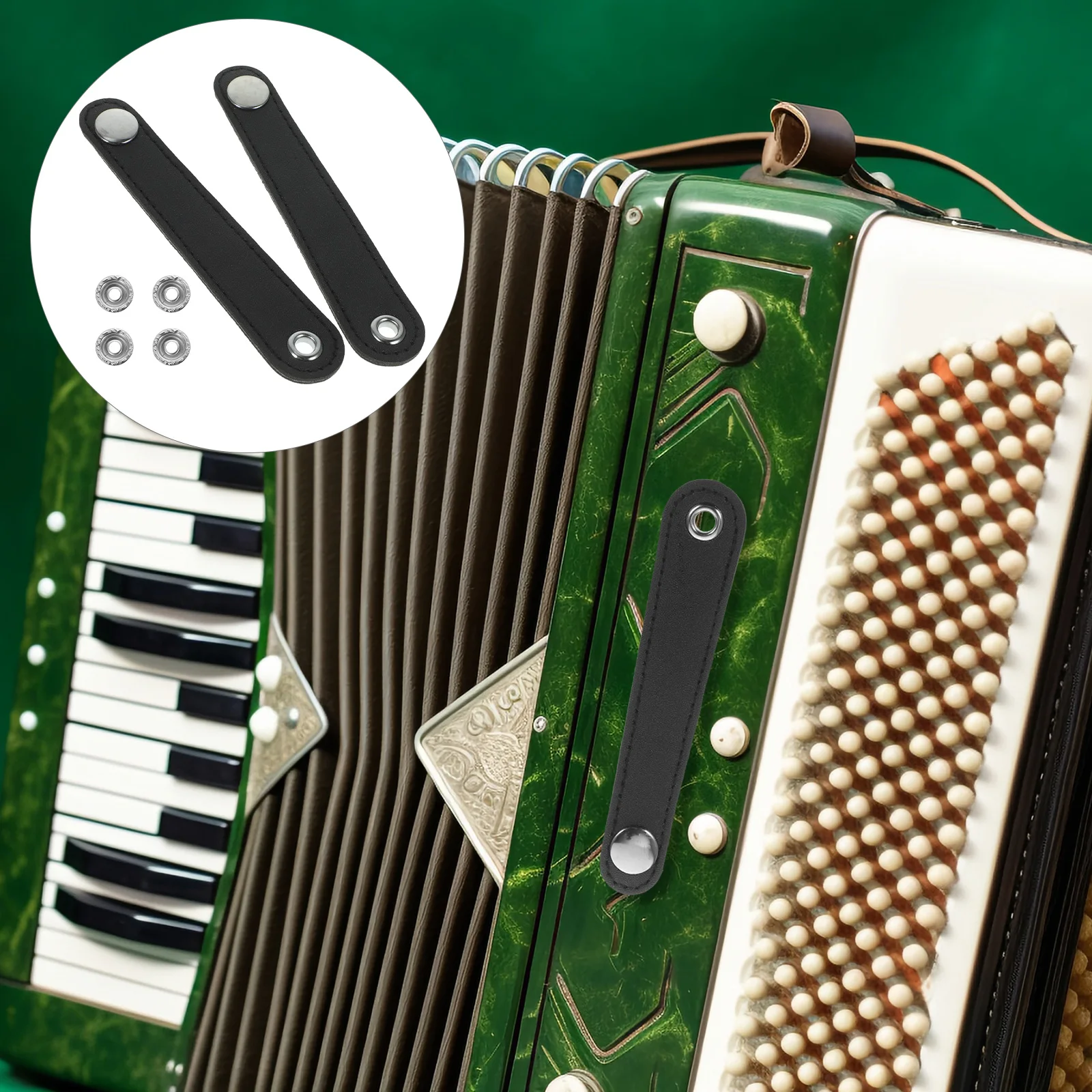 

Universal Accordion Bellows Belt Straps Lightweight Compact Accessory Parts Fittings for Concert Practice