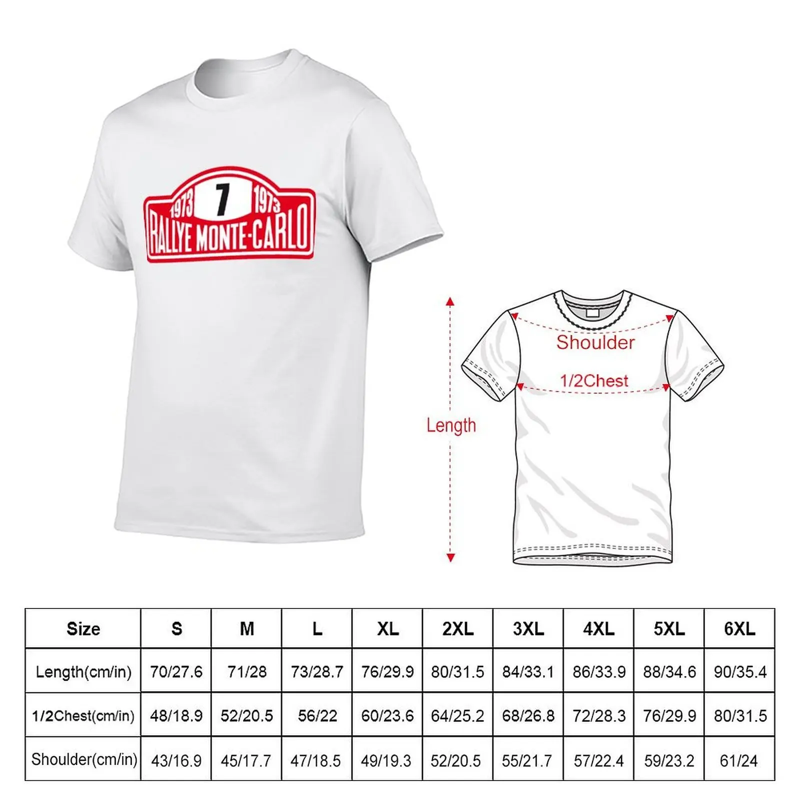 Monte Carlo Rally T-Shirt Summer Holiday Casual Tee