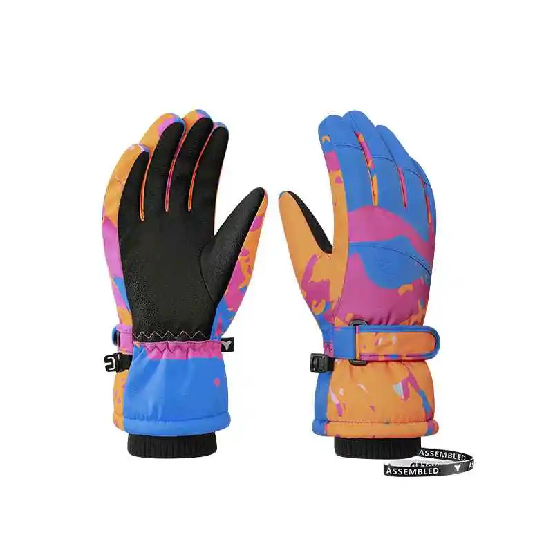 

Children Winter Ski Gloves Thick Warm Non-slip Snow Mittens Waterproof Windproof Running Hiking Riding Snowboarding Gloves