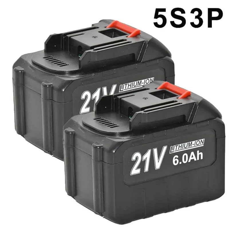 21V 6000mAh 18650 Rechargeable Li-on Battery For Makita Cordless Dirll/Brushless Wrench/Screwdriver/Circular Saw 1Pcs