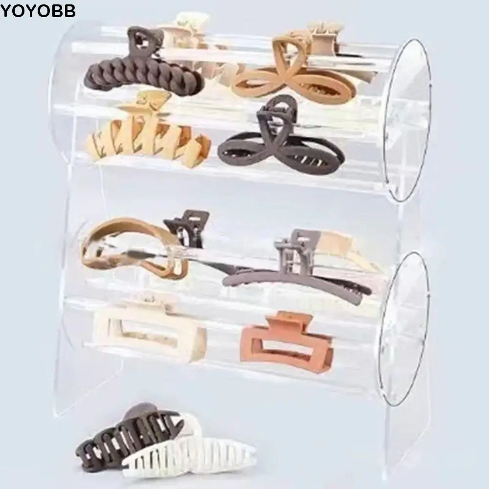 

Clear Acrylic Headband Holder 1/2 Layers 360 Rotation Hairband Display Stand Multi-functional Easy Installation