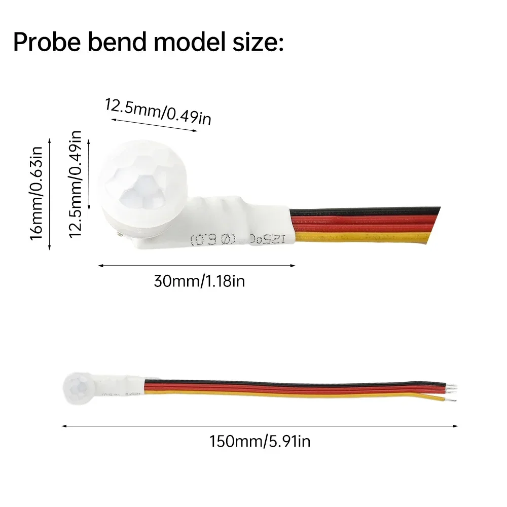 1/5PCS DC 3-24V PIR Motion Sensor Light Switch Human Body Detector Time Delay Mode Adjust Infrared Sensor Auto Control