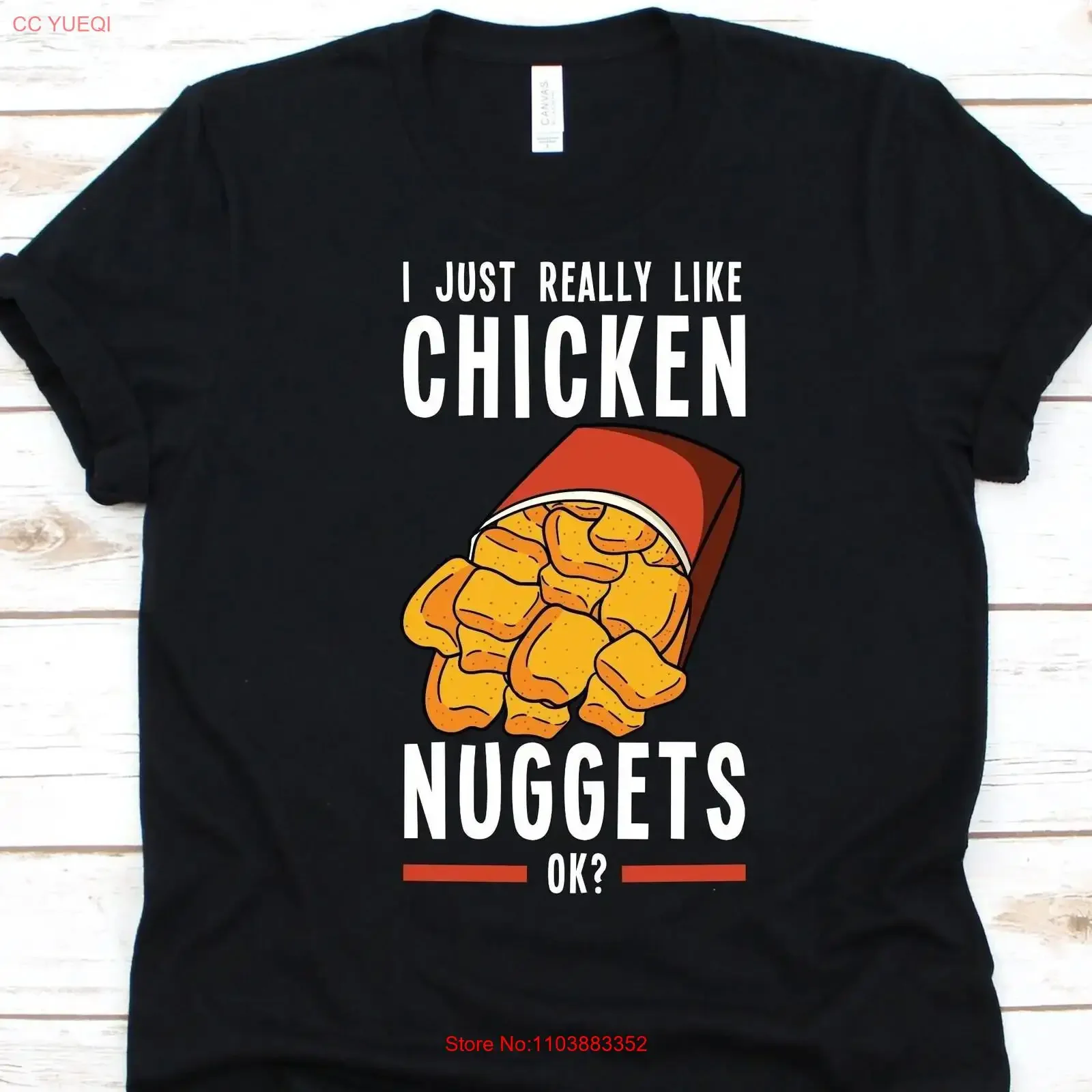 Camiseta vintage lavada con gráfico casual para hombre: Me encantan las nuggets de pollo, amante de las nuggets deshuesadas, nuggets empanizados, vida nugget.