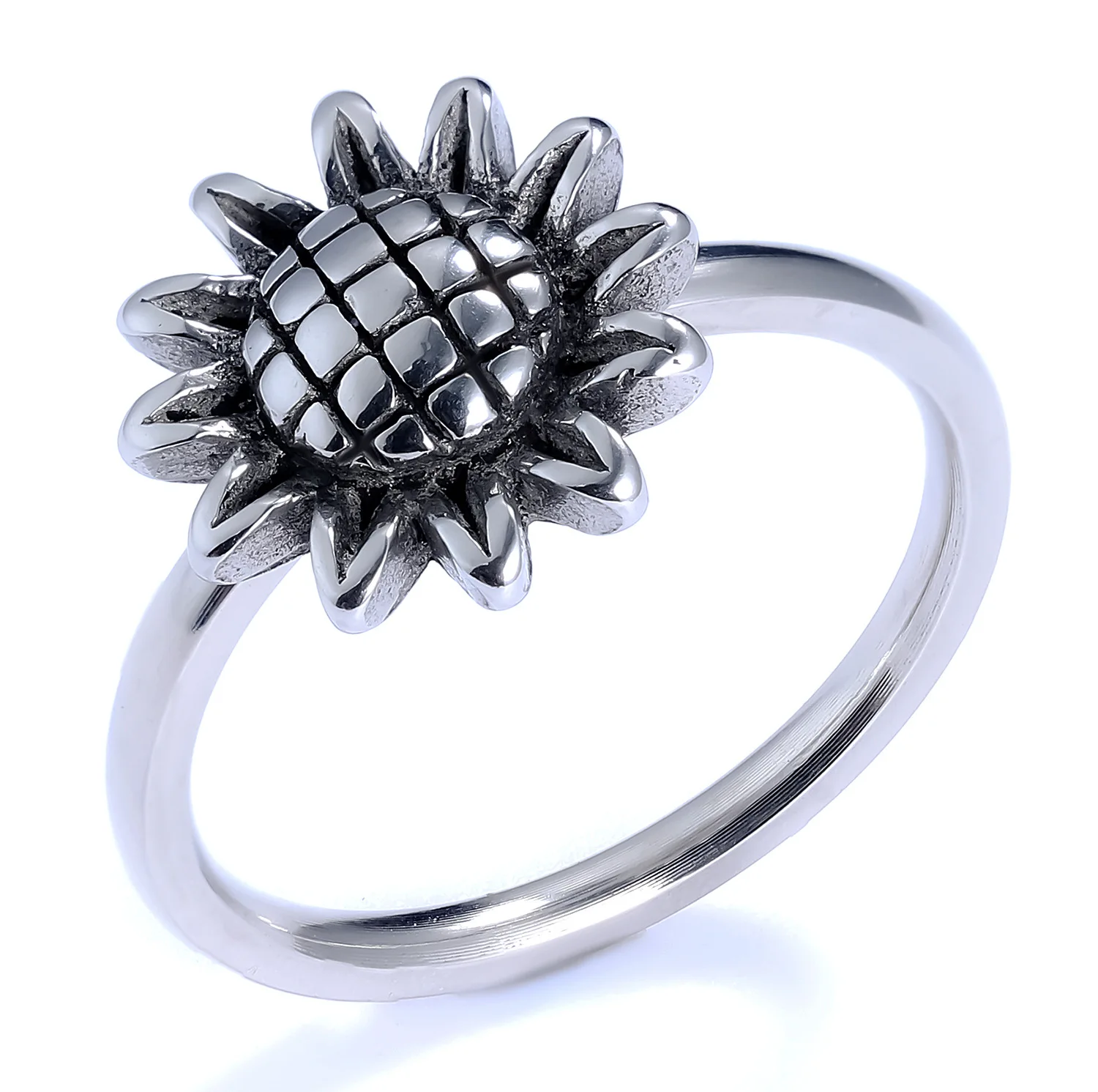 حلقة صغيرة عصرية وشخصية من الفولاذ المقاوم للصدأ لا تتلاشى مجموعة حلقات خاتم بسيط ومتعدد الاستخدامات للجنسين #6