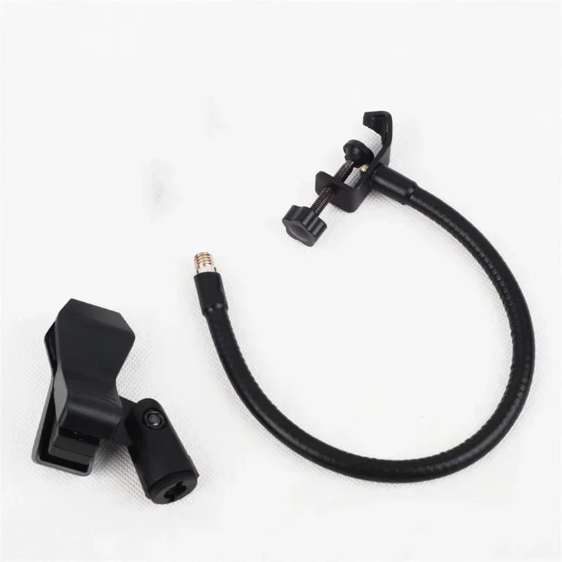 Desk Microphone Stand Iron Universal Hose Shelves Mic Holder Clip Live Tripod Accessories Clamp Bracket