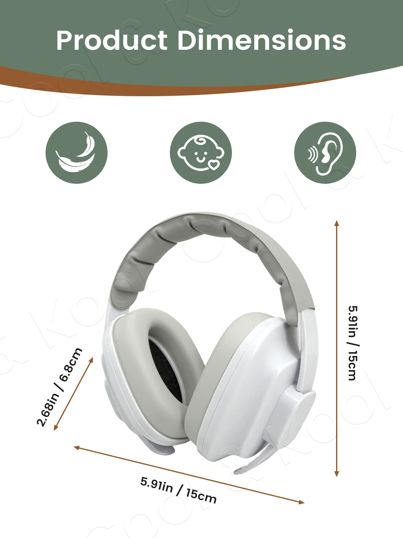 Baby  Earmuffs, Adjustable Noise Reduction Headphones with Ultra-Soft Padding for 3 Months to 3 Years Old