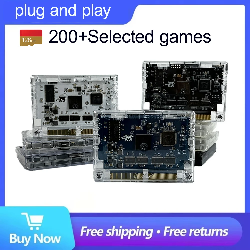 

Saroo 0.7 Firmware Transparent Saroo Saturn Cartridge for Sega SATURN Arcade Console Auto 1MB & 4MB RAM HD Loader with TF Card
