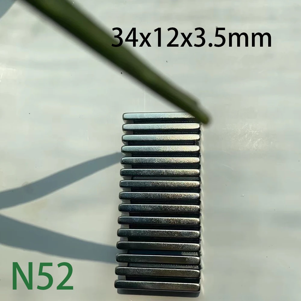 

N52 20x6x2 34x12x3,5 неодимовый сильный квадратный барный блок сильные магниты для скутера Ebike магнитный Ndfeb квадратный двигатель Diy Billbaord