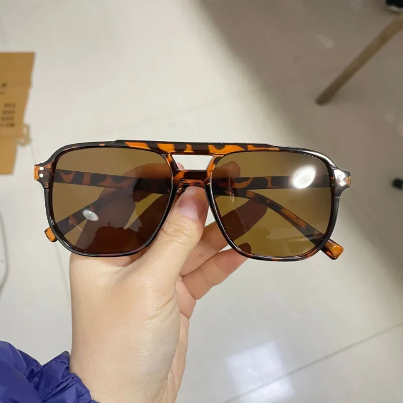

Vintage Big Sunglasses Men Square Shades Brand Designer Unisex Men Women Sun Glasses Black Lense Male Female Sunglasses UV400