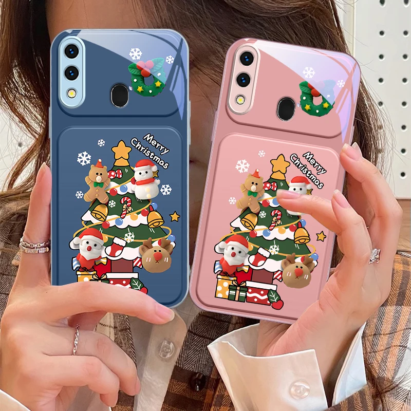 

Cartoon Christmas tree For Samsung A73 72 71 A70 56 55 54 A53 52 51 50 42 A35 A34 33 32 31 26 25 24 23 22 30 glass phone case