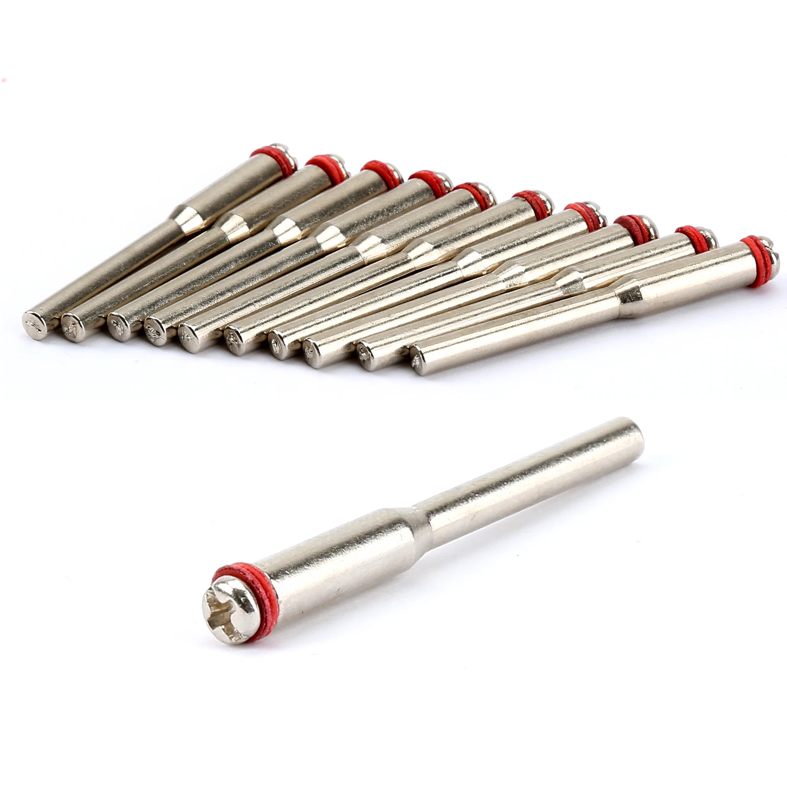 DRELD 10Pc 3.175mm Cutting Disc Mandrels Polishing Wheel Mandrel Cutting Wheel Holder for Rotary Tool Accessories