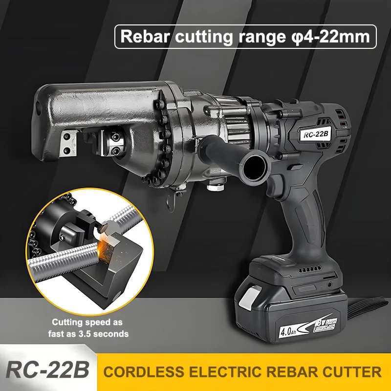 

Portable Small Cordless Rebar Cutter Rechargeable Rebar Cutter 4-22mm Electric Rebar Pliers Hydraulic Rebar Scissors