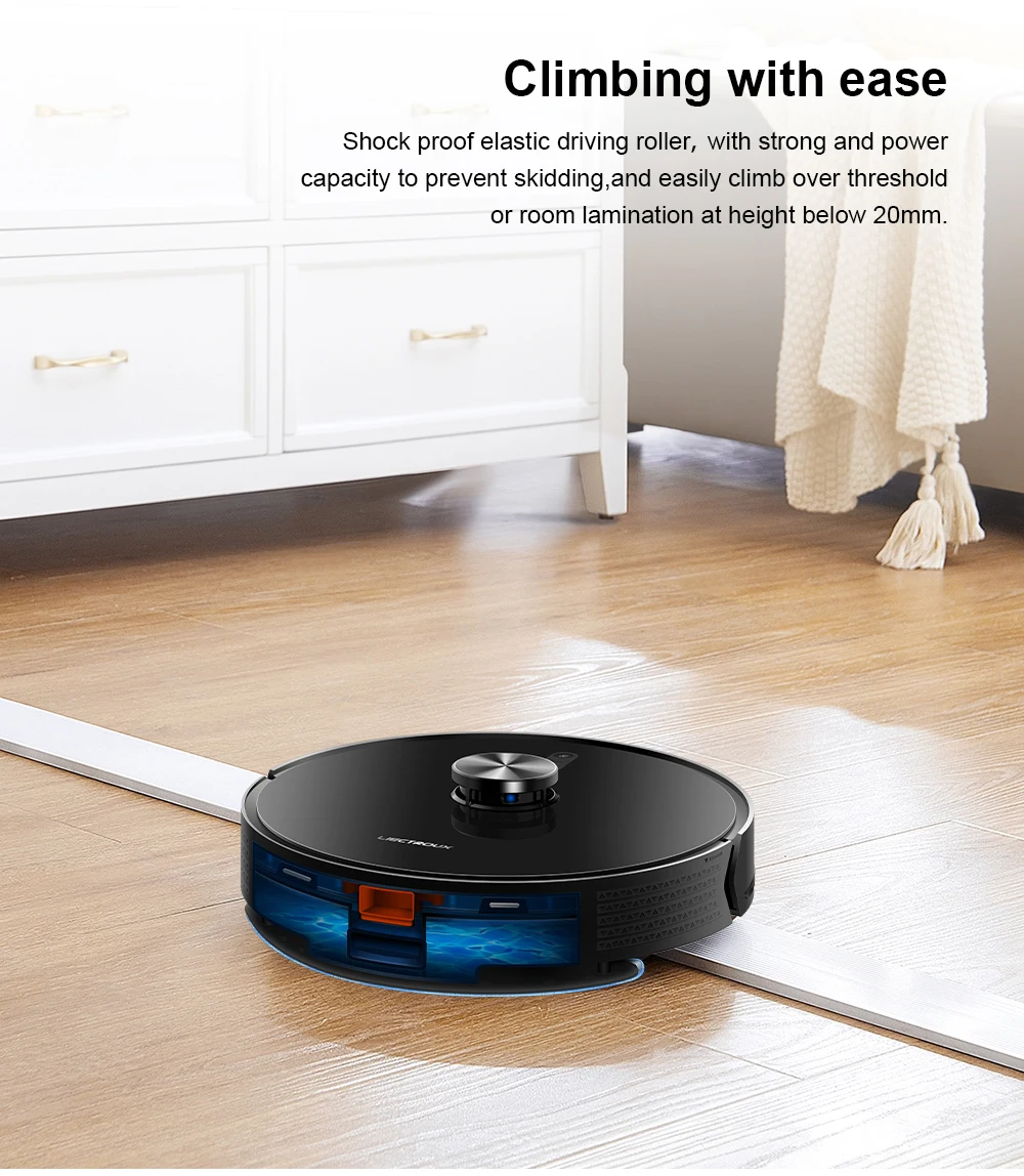 Liectroux X6 LDS Robot Vacuum Cleaner,Laser Lidar Navigation,Wet & Dry Mopping,6500Pa Suction,Multi-Floor Map,Customized Smart H