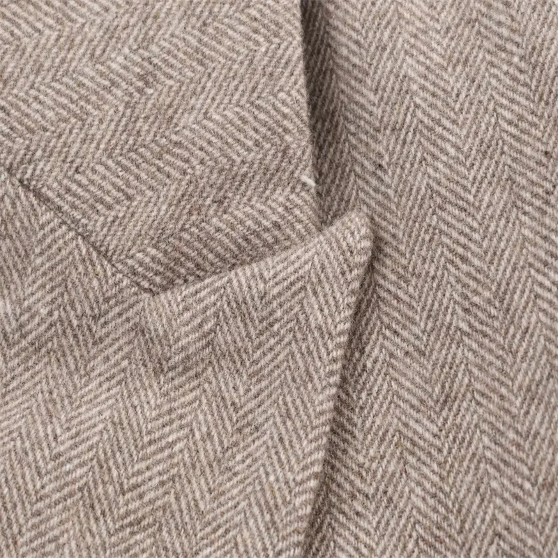Herfst/Winter Nieuwe Mode Elegante Feeststrik Veelzijdige Visgraatwollen Blazer