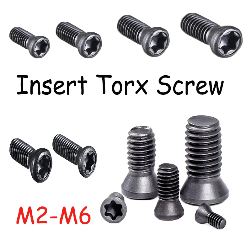 20 Stück M2 M2,5 M3 M3,5 M4 M5 M6 CNC-Werkzeugschraube, Einsatz-Torx-Schraube CNC-Stange ersetzt Hartmetalleinsätze Drehmaschine