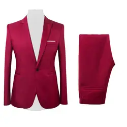 Costume d'affaires décontracté pour hommes, ensemble 2 pièces veste et pantalon, costume de mariage Slim, costume de bureau formel