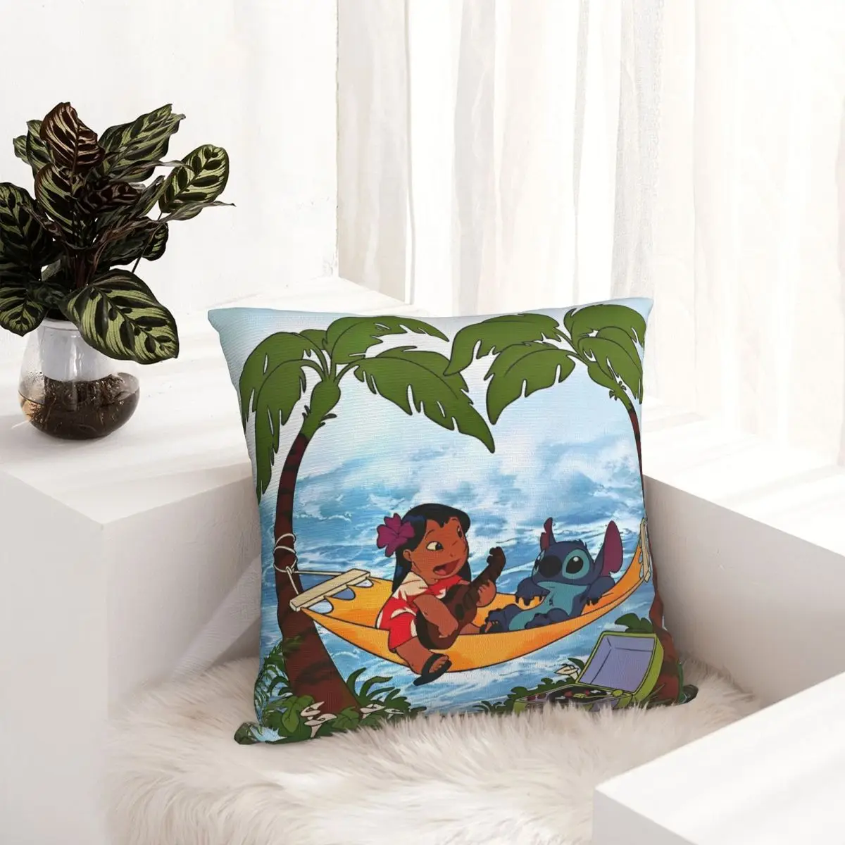 ليلو وستيتش كيس وسادة غطاء الوسادة سحاب مخصص ديكور وسادة للمنزل 45*45 سنتيمتر #3