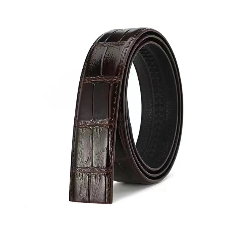 Modischer Herrengürtel ohne Schnalle, High-End-Business-Gürtel mit Krokodilmuster für Herren, Freizeit-Accessoires