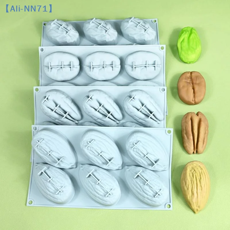 Molde de silicona grande para pudín de almendras/pistachos/nueces/café, molde para helado de chocolate DIY, herramientas para decorar pasteles【NN71】