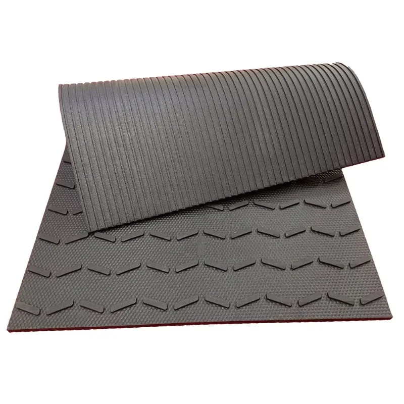 Heavy duty non-slip rubber safety ramp mat sloping dairy durability of steep walkways
