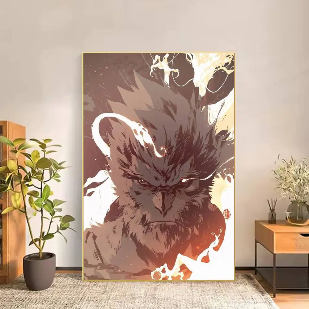 B-Black Myth Wu K-Kong Poster Versatile HD Waterproof Wall Art Self-Adhesive Decor for Any Space Ideal Gift