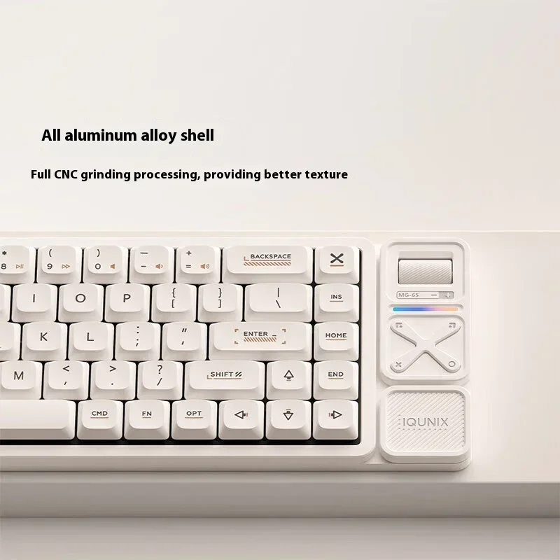 IQUNIX MG65 PRO لوحة مفاتيح ميكانيكية منخفضة التبديل مكتب الألعاب ثلاثة وضع كمبيوتر محمول لاسلكي اللوحي MG 65 مبادلة ساخنة RGB ألعاب الكمبيوتر الهدايا