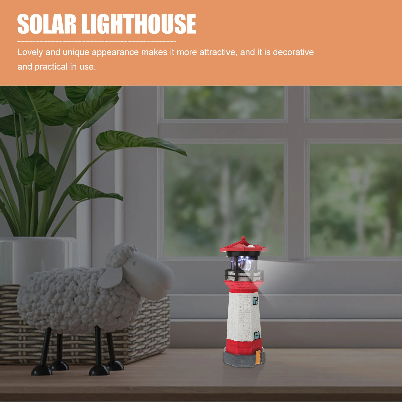 

Маяк, уличный декоративный светильник, садовый двор, водонепроницаемая статуя из смолы, ночник на солнечной энергии, уличные солнечные фонари, декоративные