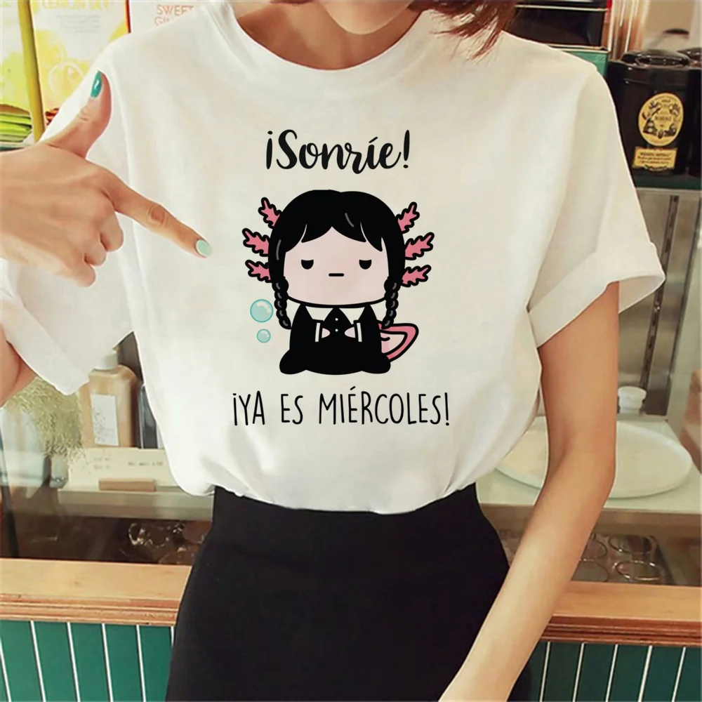 

Axolotl top women streetwear t-shirts girl anime comic clothing