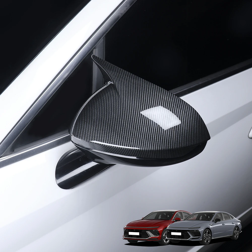 

2 шт. накладки на зеркала заднего вида (ABS) в стиле «бычий рог» для Hyundai Sonata 2025 (левый/правый руль), аксессуары для боковых зеркал заднего вида