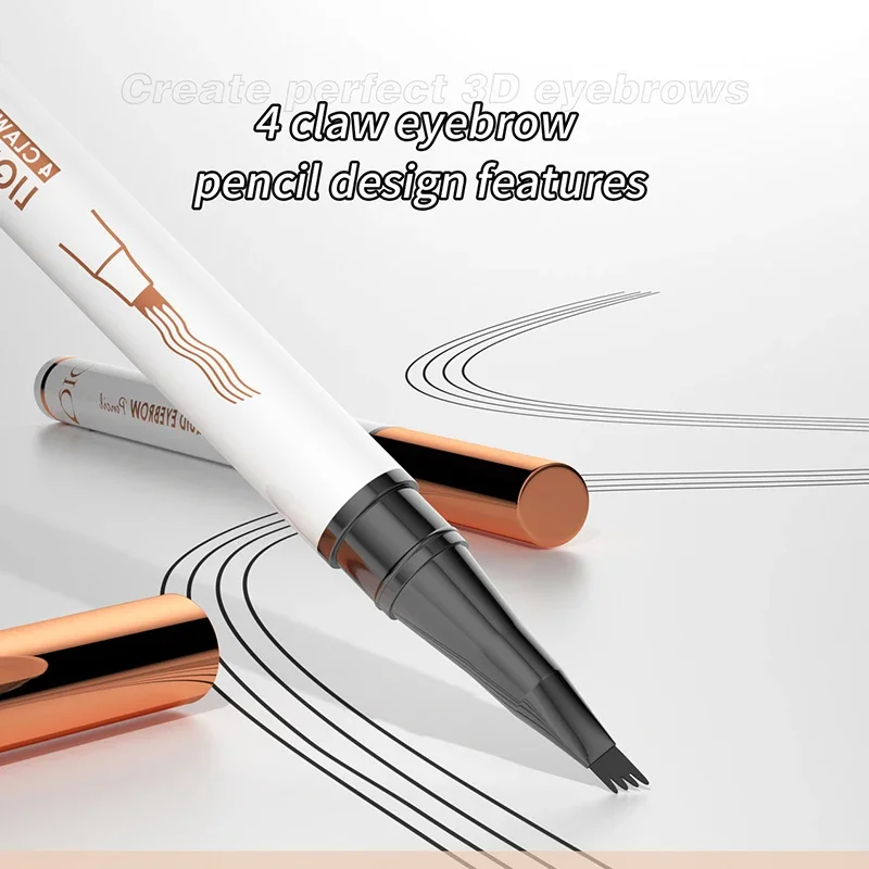 Sdotter Eyebrow Tattoo Pencil 4 Fork Tip 3D Microblading Natural Fine Stroke Magic Eyebrow Pencil Long-Lasting Eyebrow Pencil Ne