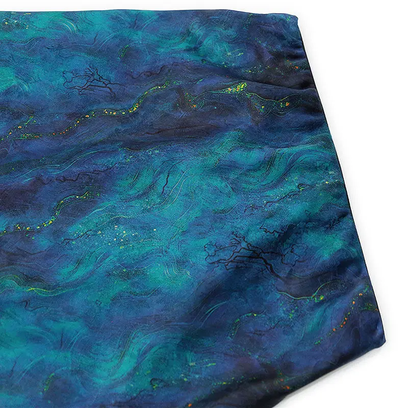 BirdTree-35MM Silk Watered Gauze Elegant Skirts, Elastic Waist, Women Retro OL Commute Trumpet Skirt, 2026 Autumn New B6O732CC
