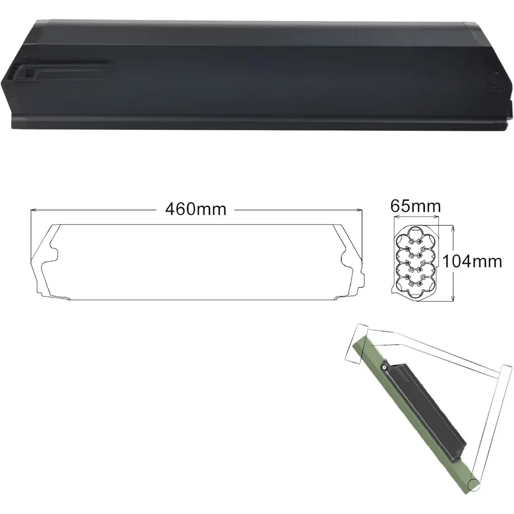 アメリカ倉庫 48V 電動自転車バッテリー 25Ah リチウムイオンバッテリーパック 交換用 Reention Dorado Plus 電動自転車 500W 750W 1000W モーター