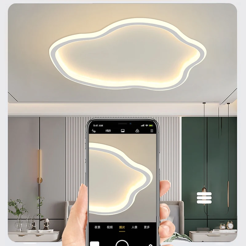 LED Ceiling Lamp Modern Creative Clouds Dimmable with Remote Home Indoor Living Bedroom Study Children Ceiling Lamp Lighting