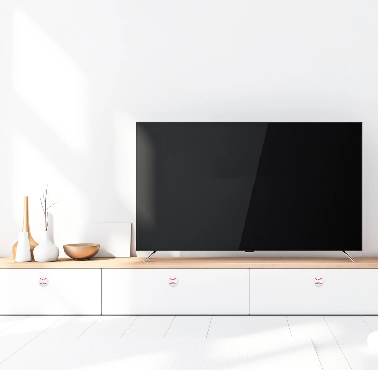 

4pcs Cartoon Printed Cabinet Drawer Pull Handle Rubber Zinc Alloy Anti-Collision Knob For Kitchen Wardrobe Cupboard Door