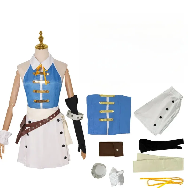 

2025 22 Люси Хартфилия Косплей Костюм Аниме Fairy Tail 100 Years Quest Cos Униформа Полный комплект Юбка Хэллоуин Женский Карнавал Пар