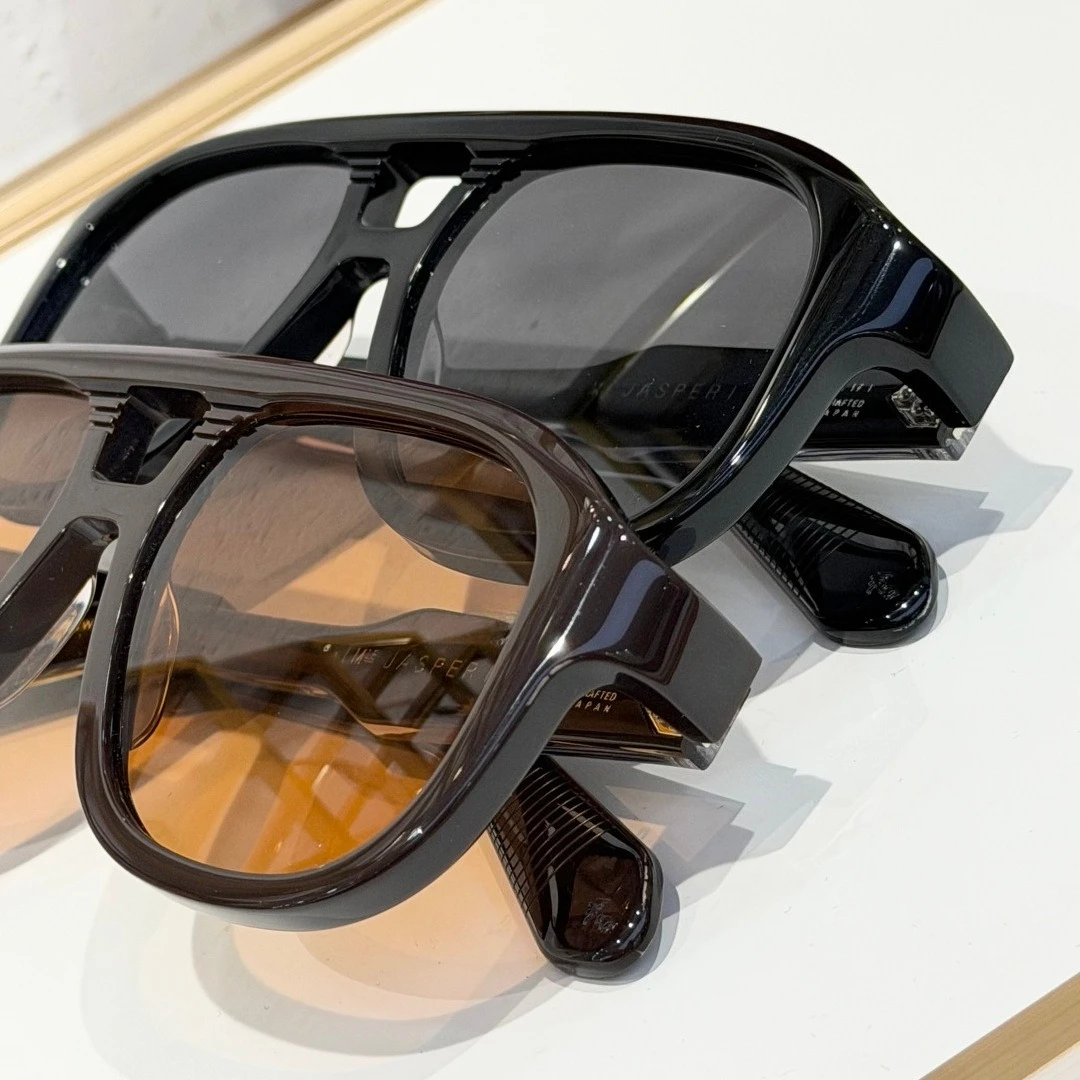  JASPER Pilot Sunglasses Double Bridge Acetate Frame Vintage UV400 Fashion Eyewear for Men Women