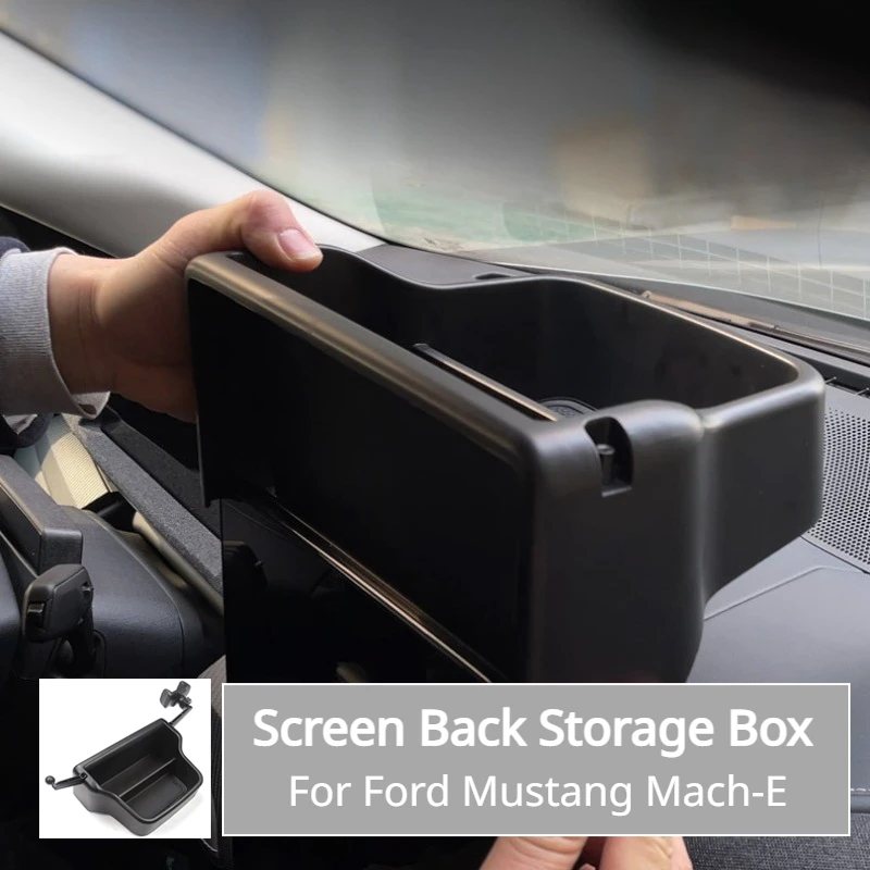 

Screen Back Storage Box for Mustang Mach-E Central Control Phone Holder Tissue Glasses Tidying Right Rudder Interior Accessories