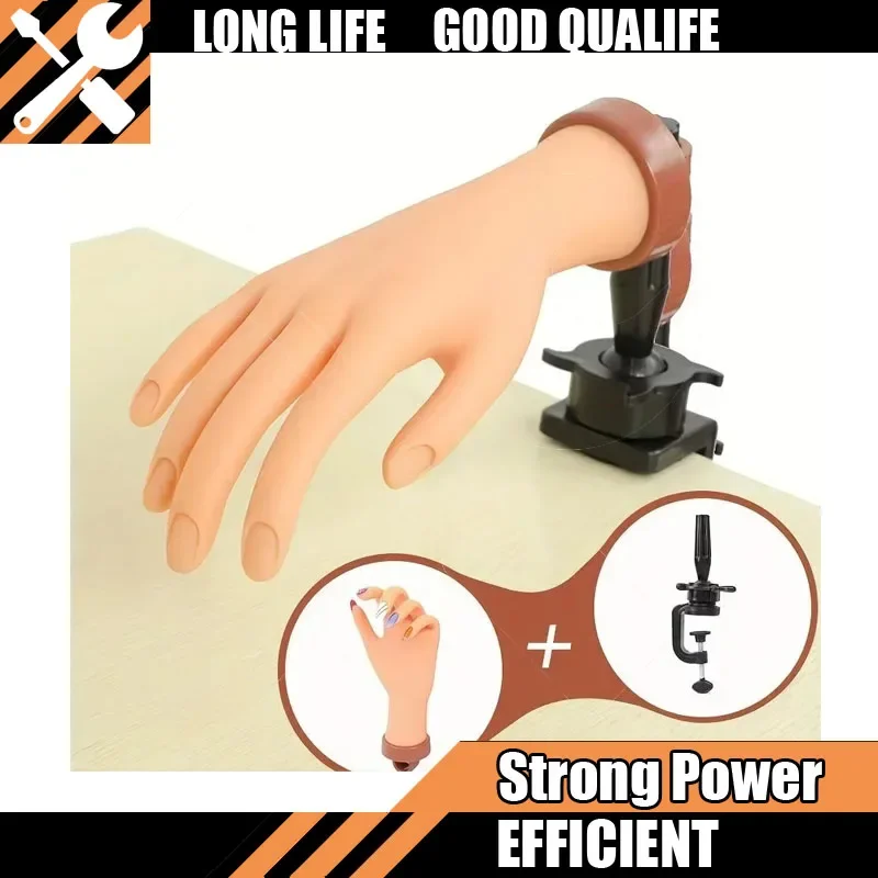

1Set Nail Art Fake Tool Hand Flexible Soft Adjustable Plastic Finger Practice Prosthetic Model Manicure Training Display Model