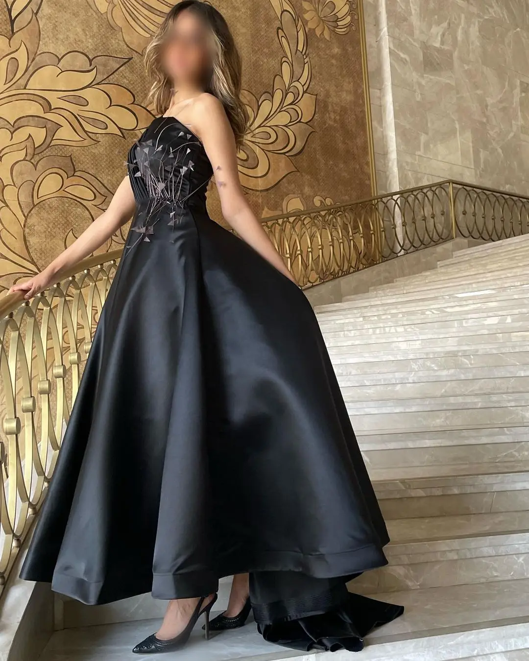 Prom Dress Strapless A Line Black Feather Formal Occasion Evening Gownsفساتين مناسبة رسمية Платье Robes De Soirée فساتين سهره