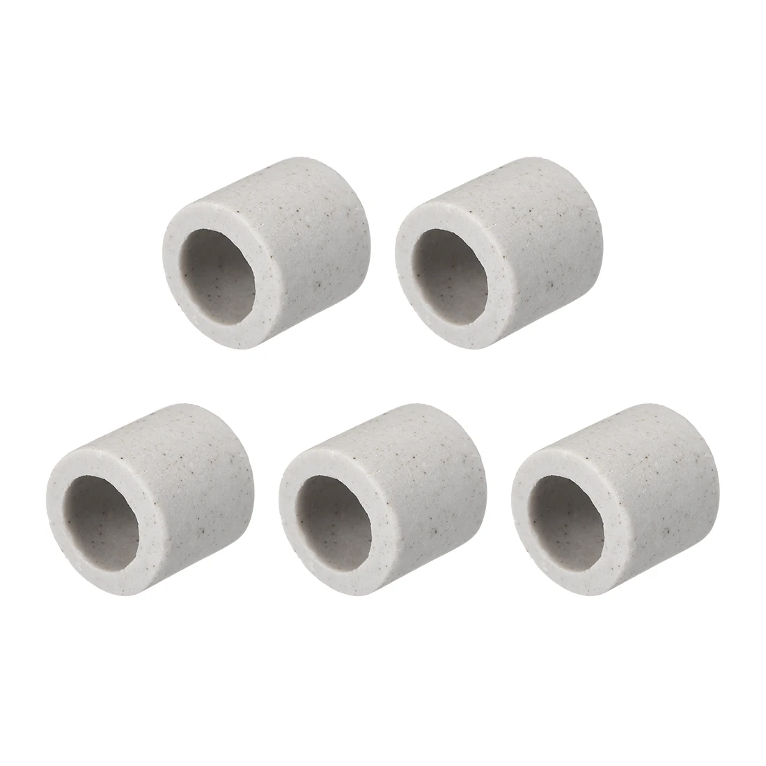 5/10Pc 8mm Dia Ceramic Tube Single Bore Porcelain Bushing Tube Insulating Pipe Electronic Wire Bundle Heat Insulation Protection