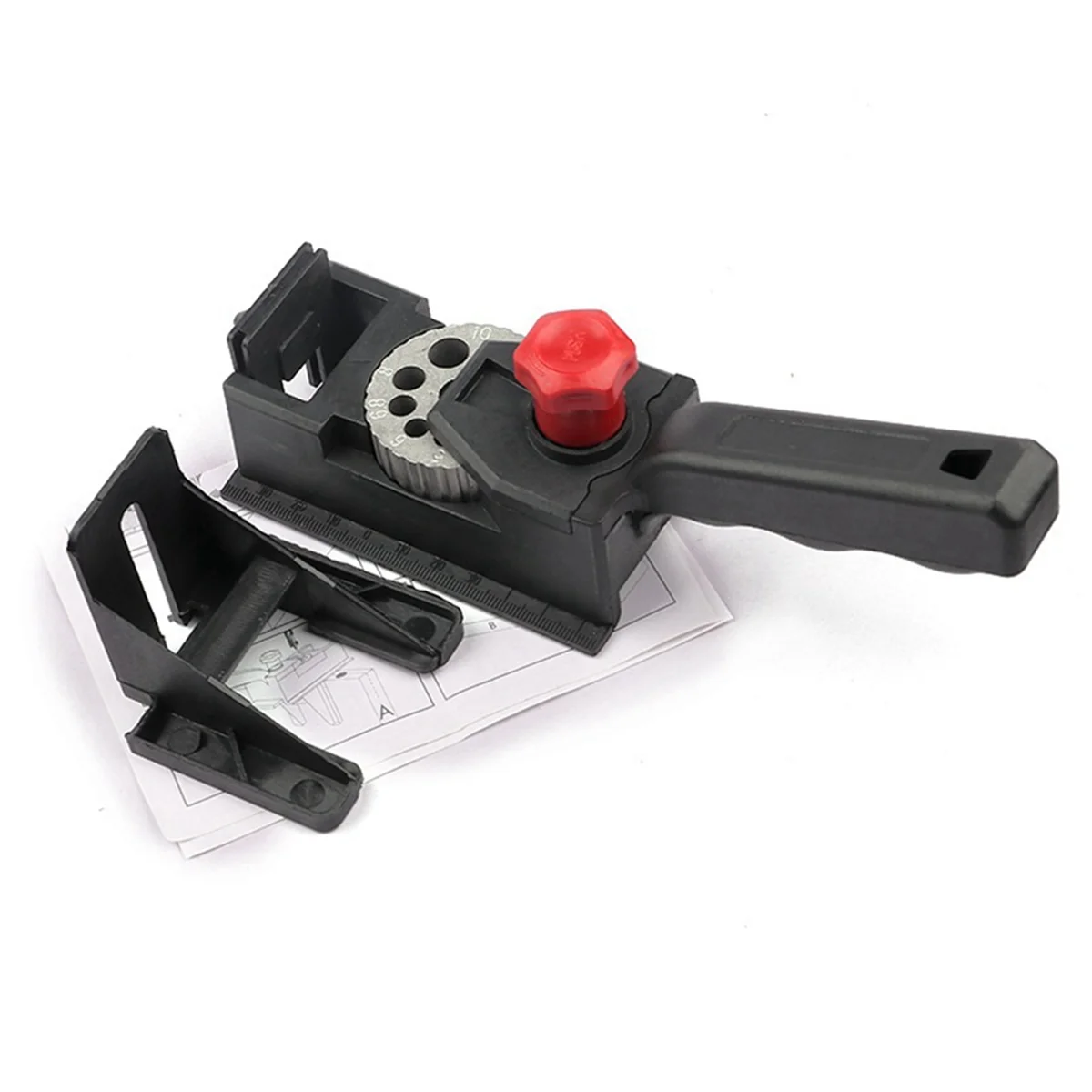 Pocket Hole Fixture Kit 10-Hole Woodworking Punch Locator Limit is Suitable for Most Pin Drilling Operations.