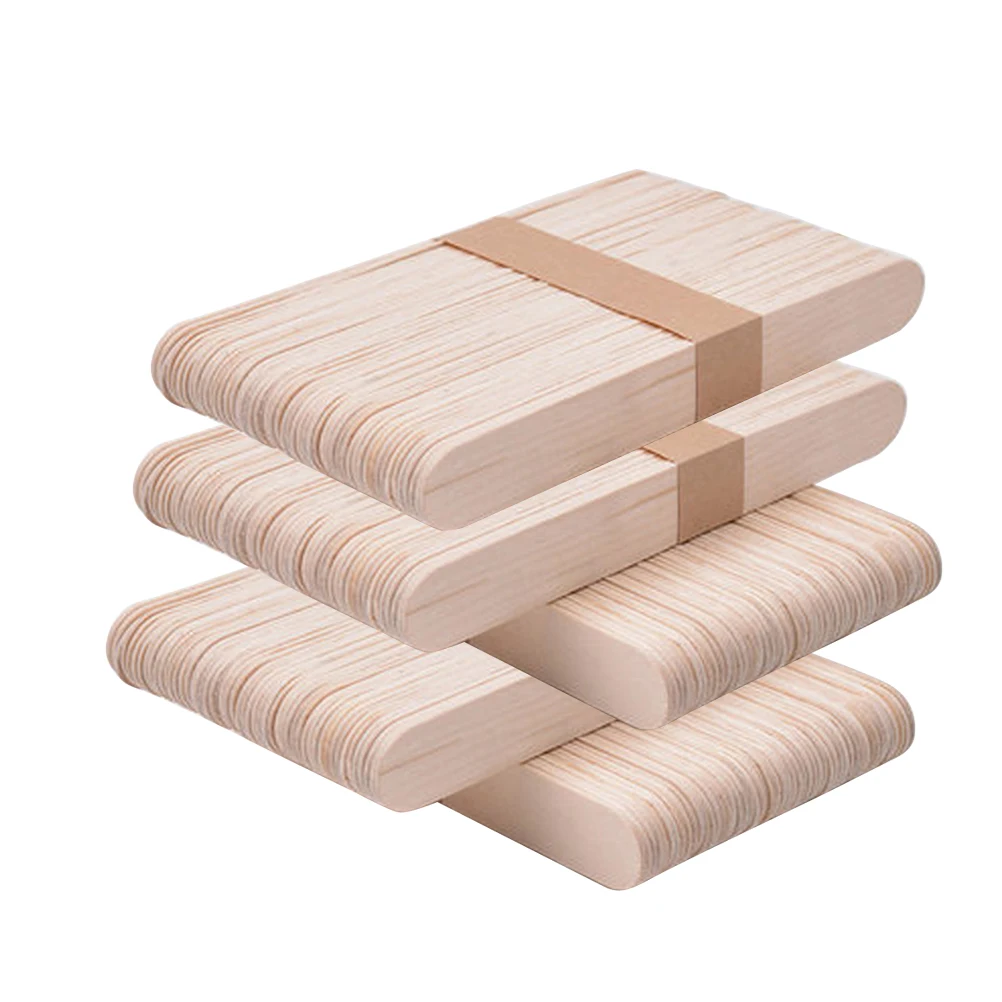 

250pcs Wooden Craft Snow Ice Cream Stick Material For Diy School Projects Smooth Popsicle Sticks Art Supplies Crafting Sticks